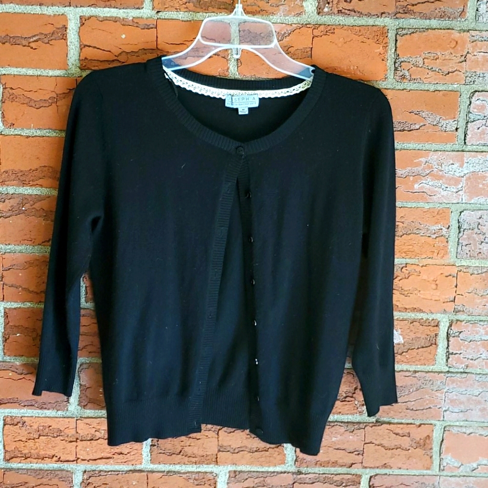 Black cardigan